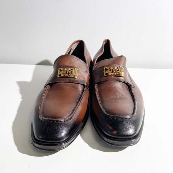 New Cavalli Class by Roberto Cavalli Logo Leather Loafers size 43 - Picture 2 of 10